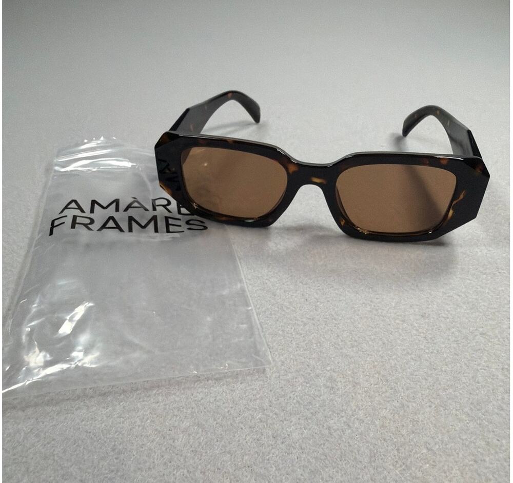 Amàre Frames Pra Flame Tortoiseshell Geometric Sunglasses